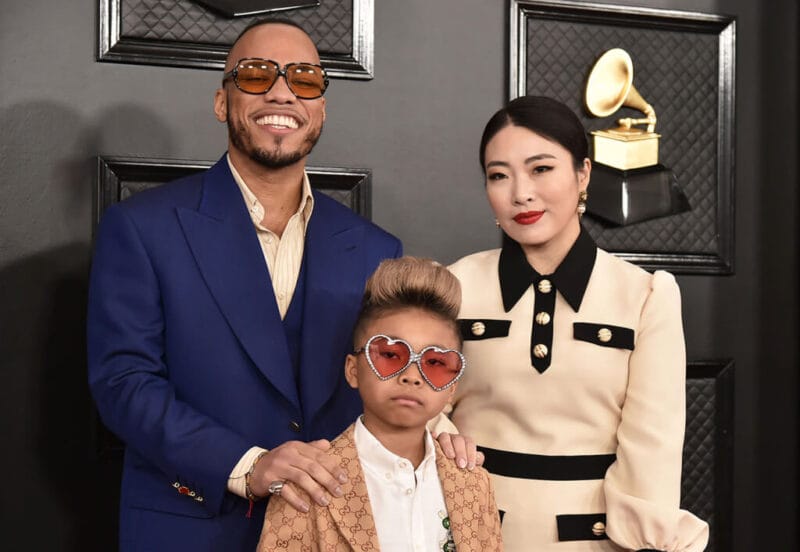 Anderson .Paak cùng vợ và con tại lễ trao giải Grammy năm 2020