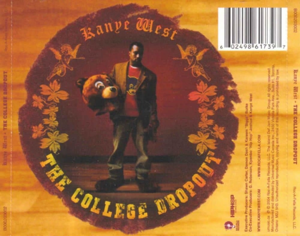Mặt sau của album The College Dropout
