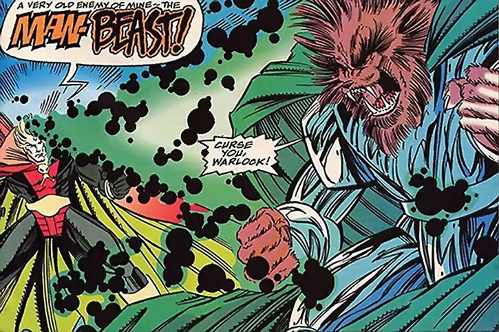 Man Beast đối đầu với Adam Warlock