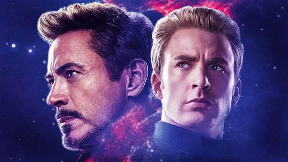 Hình ảnh của robert Downey Jr và chris evans