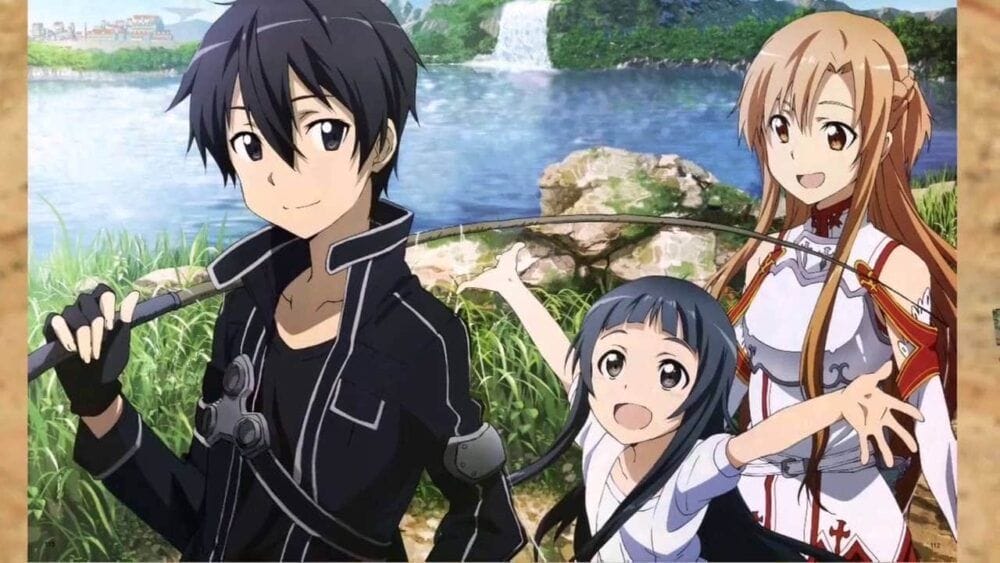 Hình ảnh của Asuna và Kirito trong phim