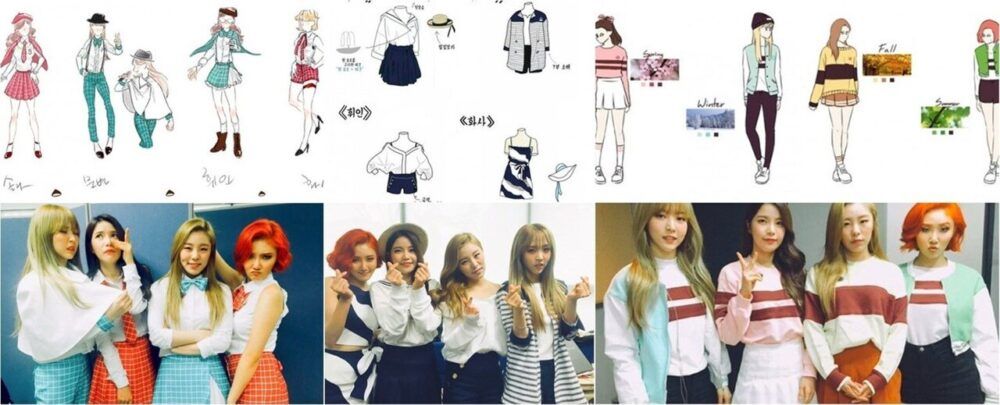 Một số thiết kế đã được Mamamoo chưng diện