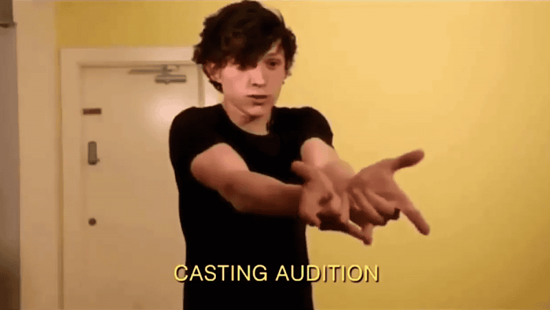 Tom Holland tại buổi thử vai Người Nhện 