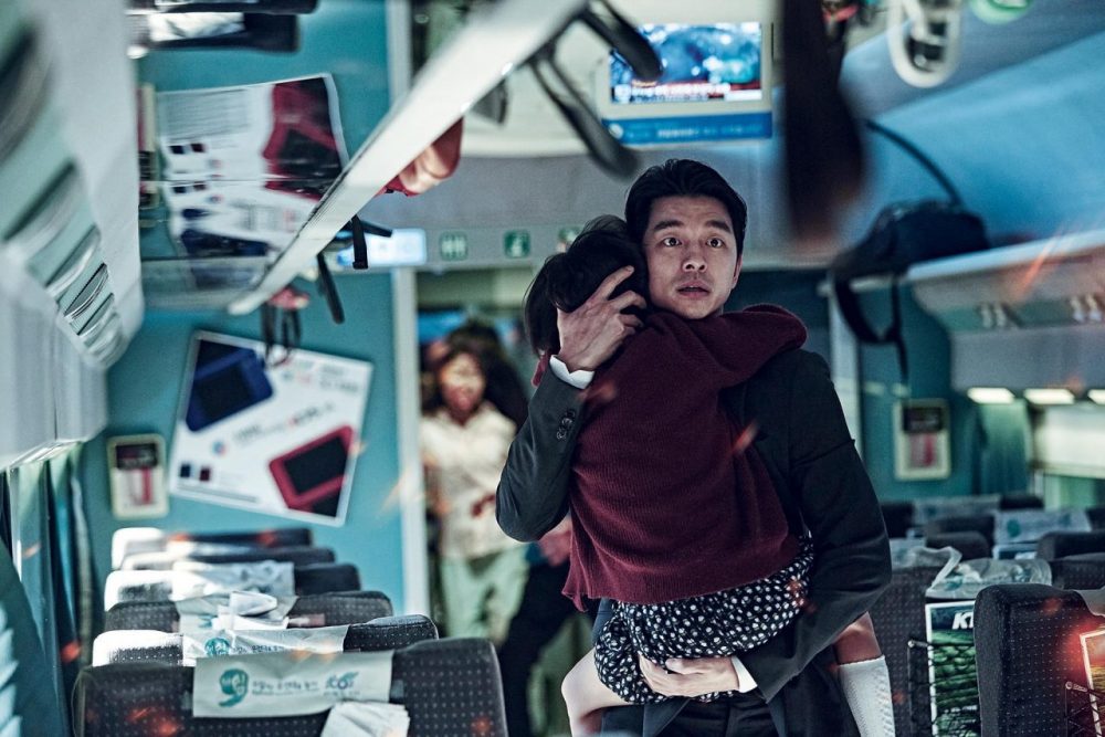 Seok Woo và em bé Suan
