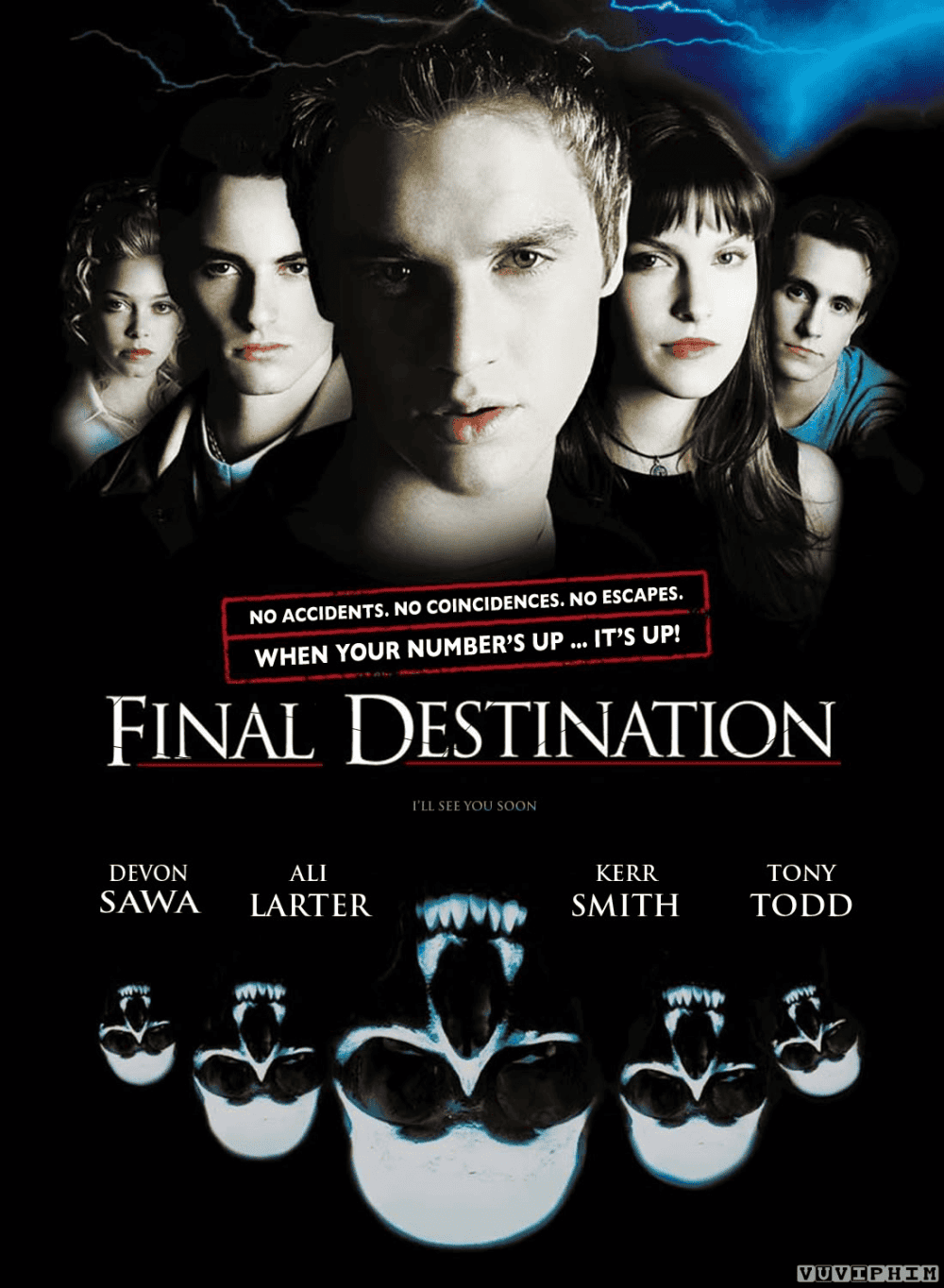 Poster chính thức của phần 1 bộ phim Final Destination