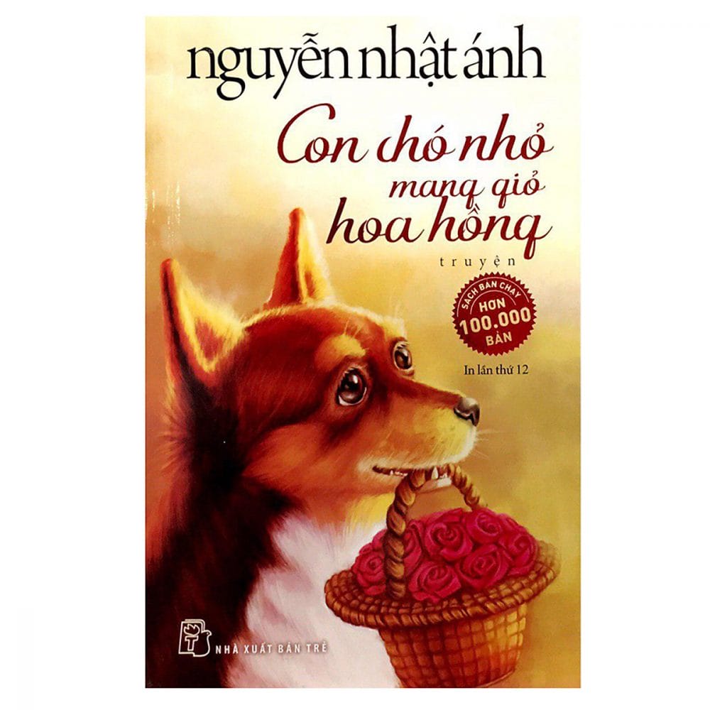 Ảnh đại diện Con chó nhỏ mang giỏ hoa hồng