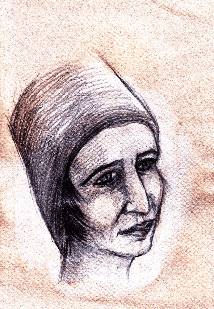 Tranh vẽ truyền thần của nhà văn Ayn Rand
