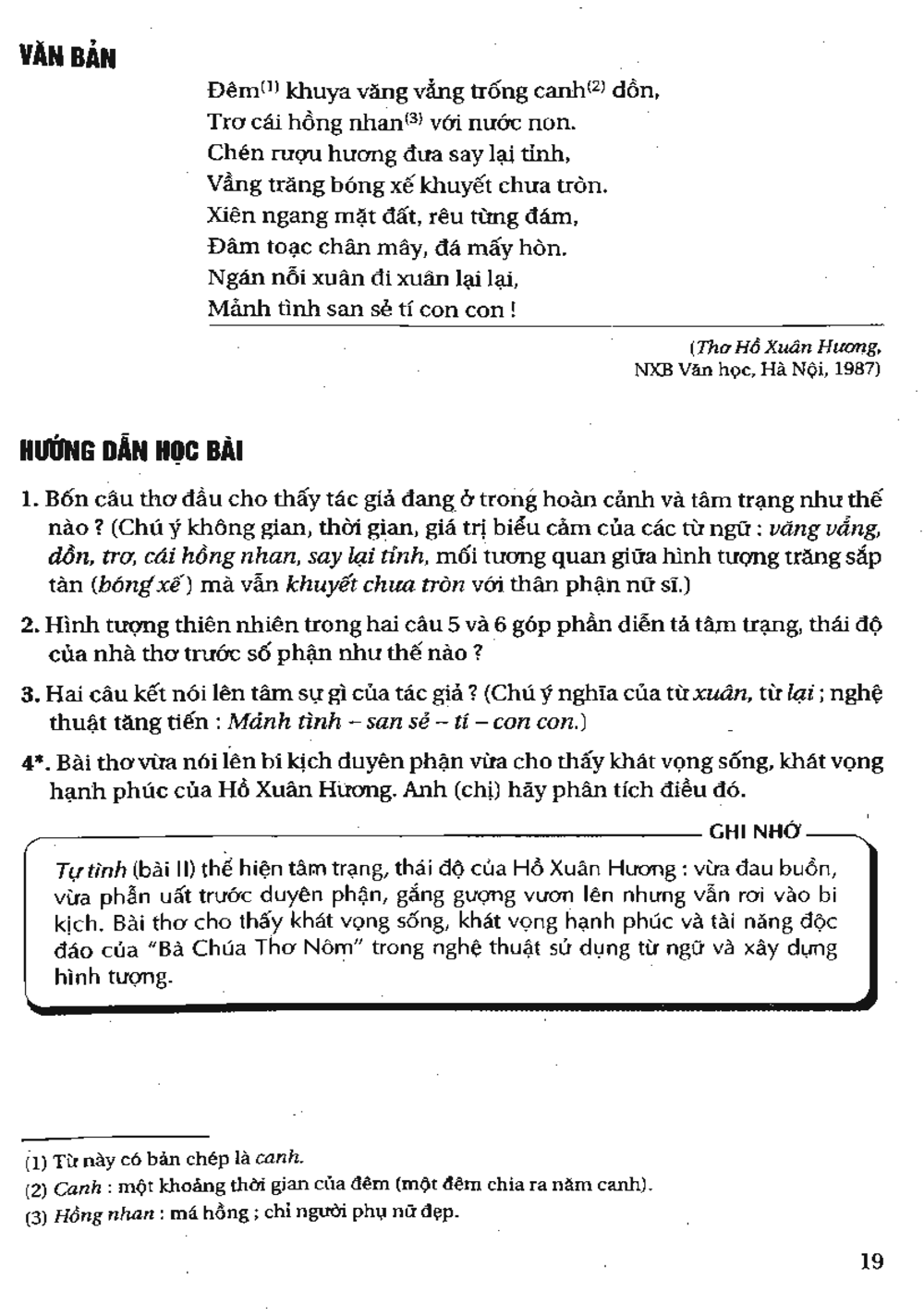 Bài thơ Tự tình II