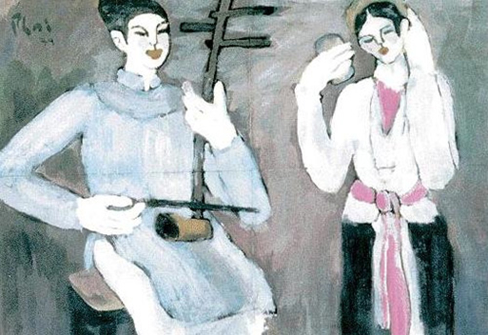 Chèo là một trong những chủ đề được Bùi Xuân Phái vẽ thành công nhất