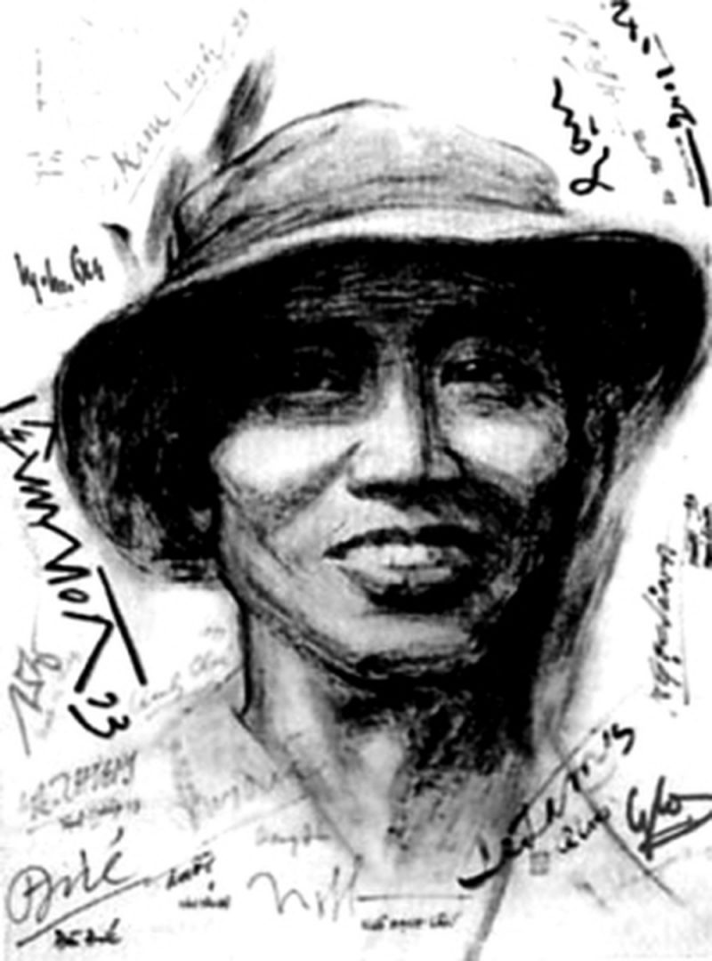 Hình ảnh người họa sĩ trong chiếc mũ cối với nụ cười luôn thường trực trên môi khiến người đời nhớ mãi