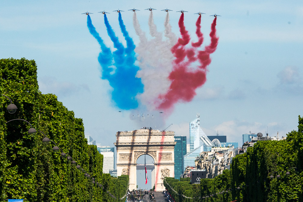 Một màn trình diễn mừng Quốc khánh ở Paris