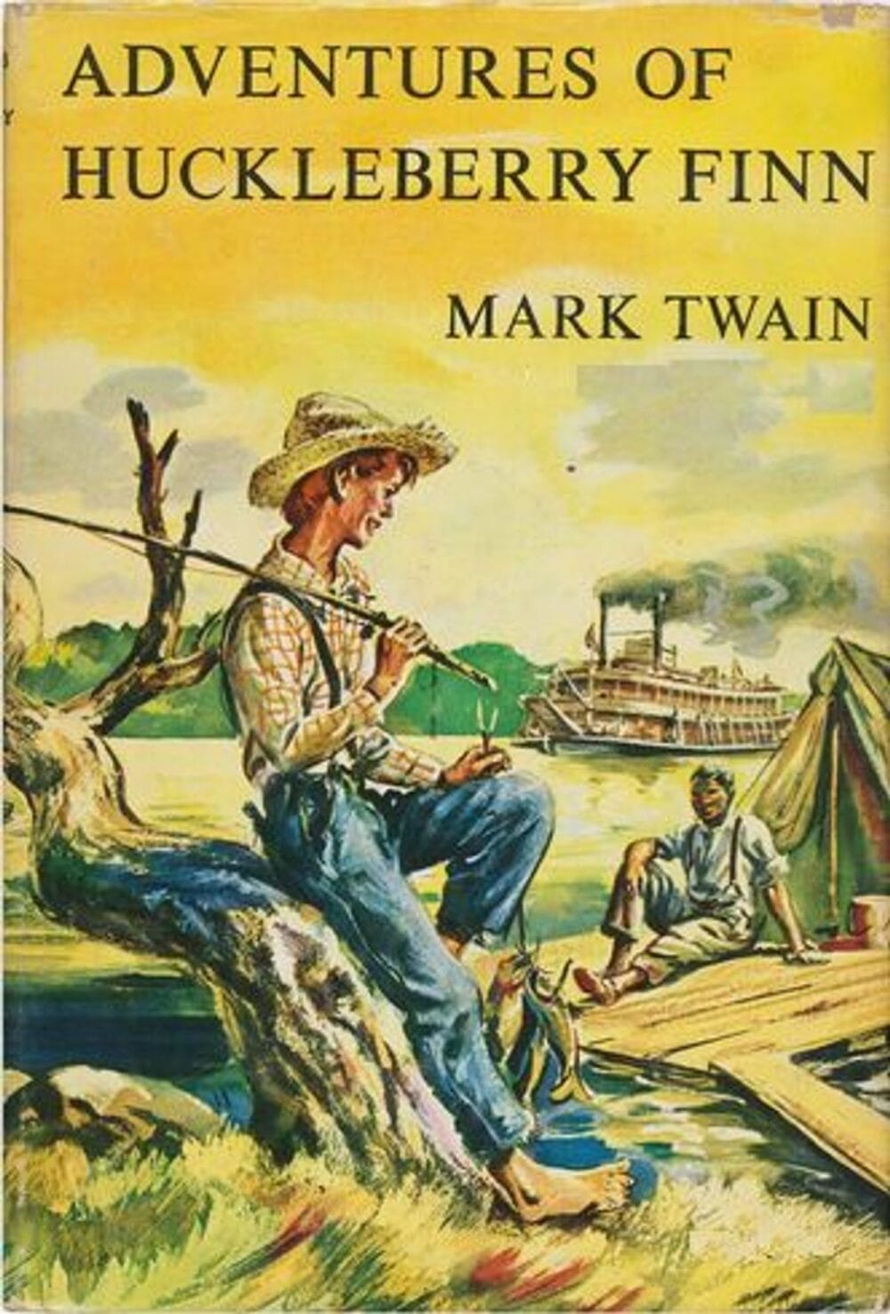 Hình ảnh bìa tiếng anh tiểu thuyết Những cuộc phiêu lưu của Huckleberry Finn