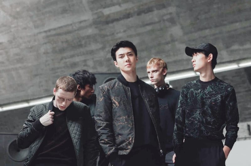 Sehun nam tính với trang phục của nhãn hàng
