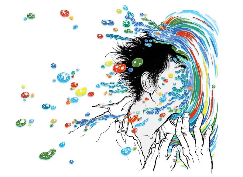 Hình ảnh Tazaki Tsukuru được minh hoạ bởi Yuko Shimizu