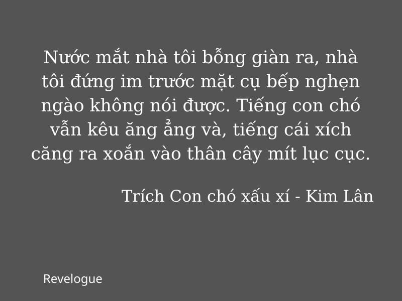 Trích đoạn trong tác phẩm Con chó xấu xí