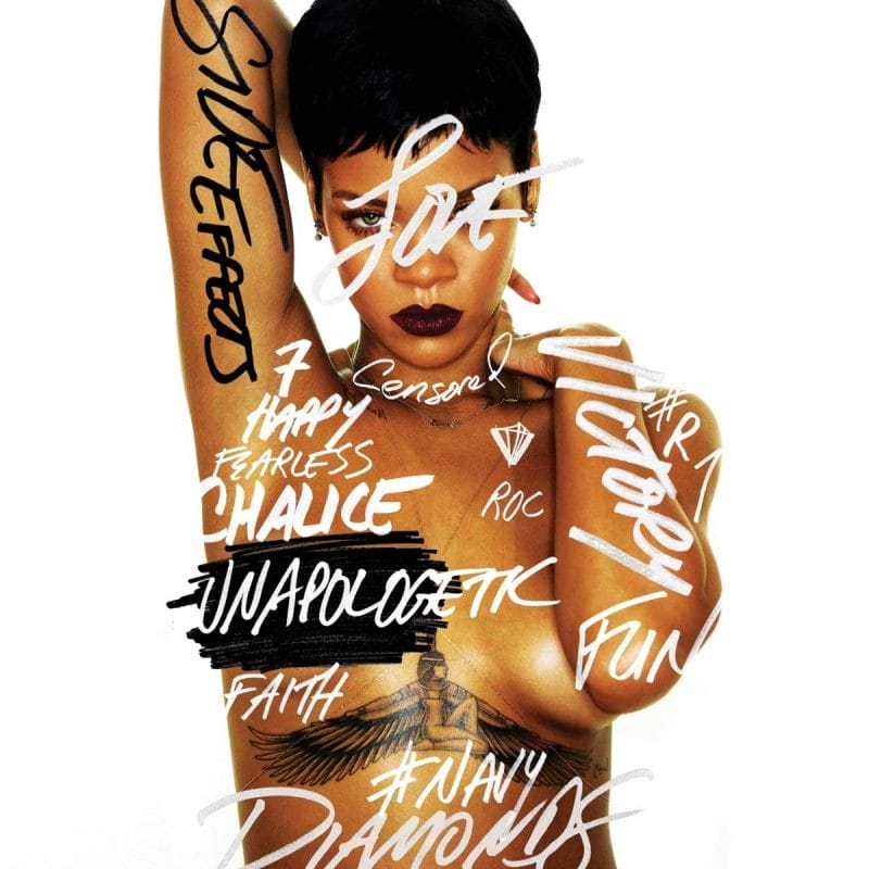 Bìa album Unapologetic gây ấn tượng mạnh với công chúng