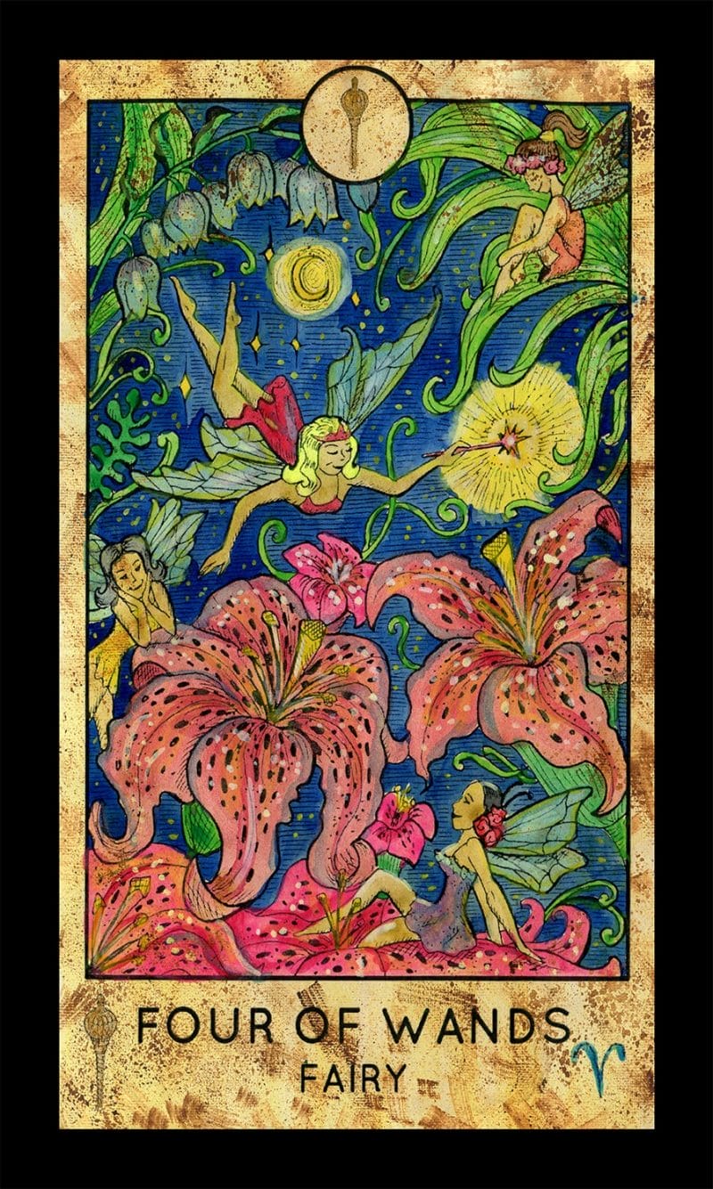 4 of Wands còn mang ý nghĩa về sự tự do