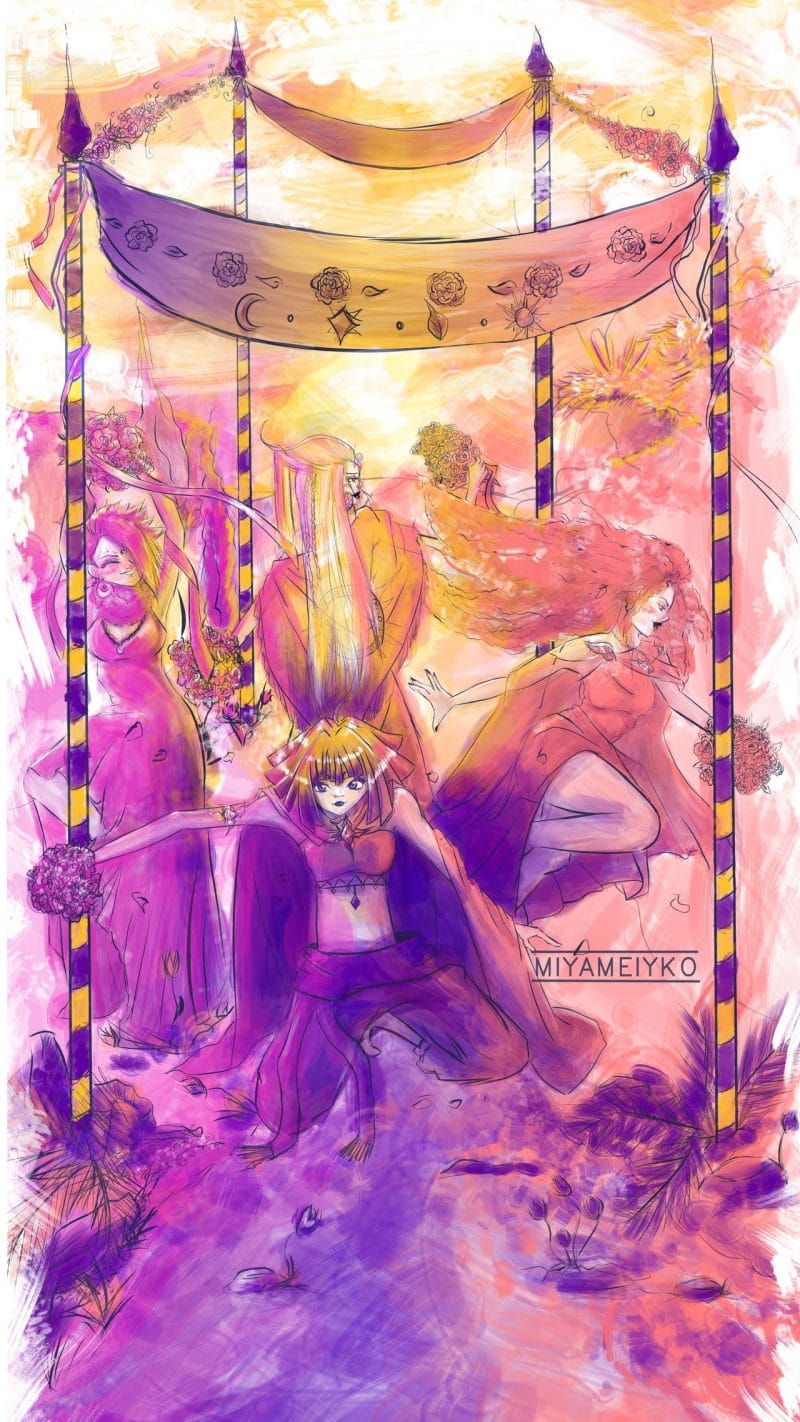 Lá 4 of Wands ngược mang đến những thông điệp tích cực tương tự như lá bài xuôi