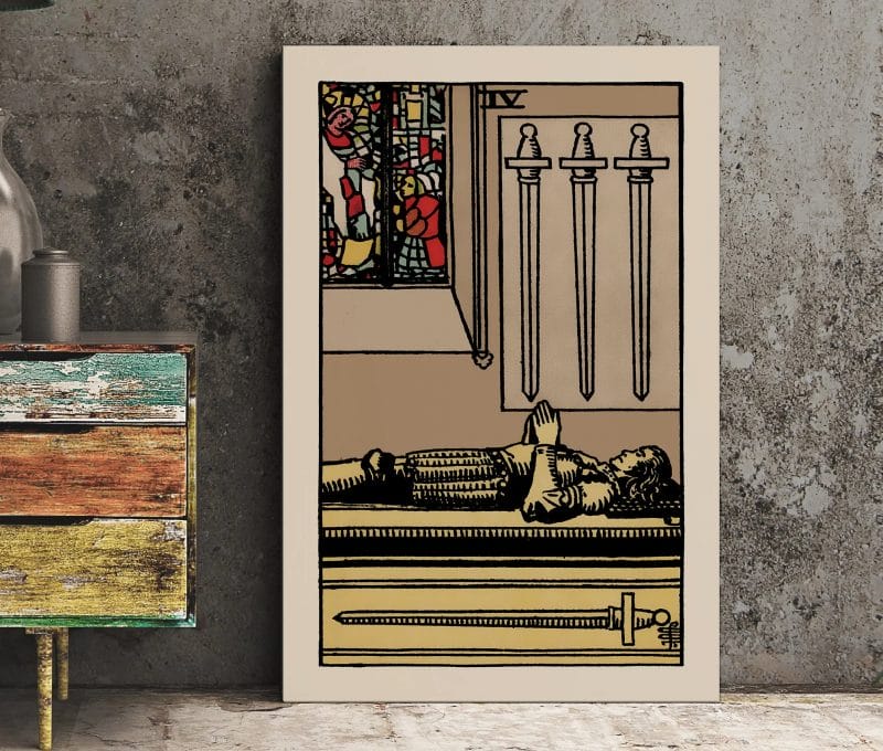 Mô tả chi tiết lá bài 4 of Swords