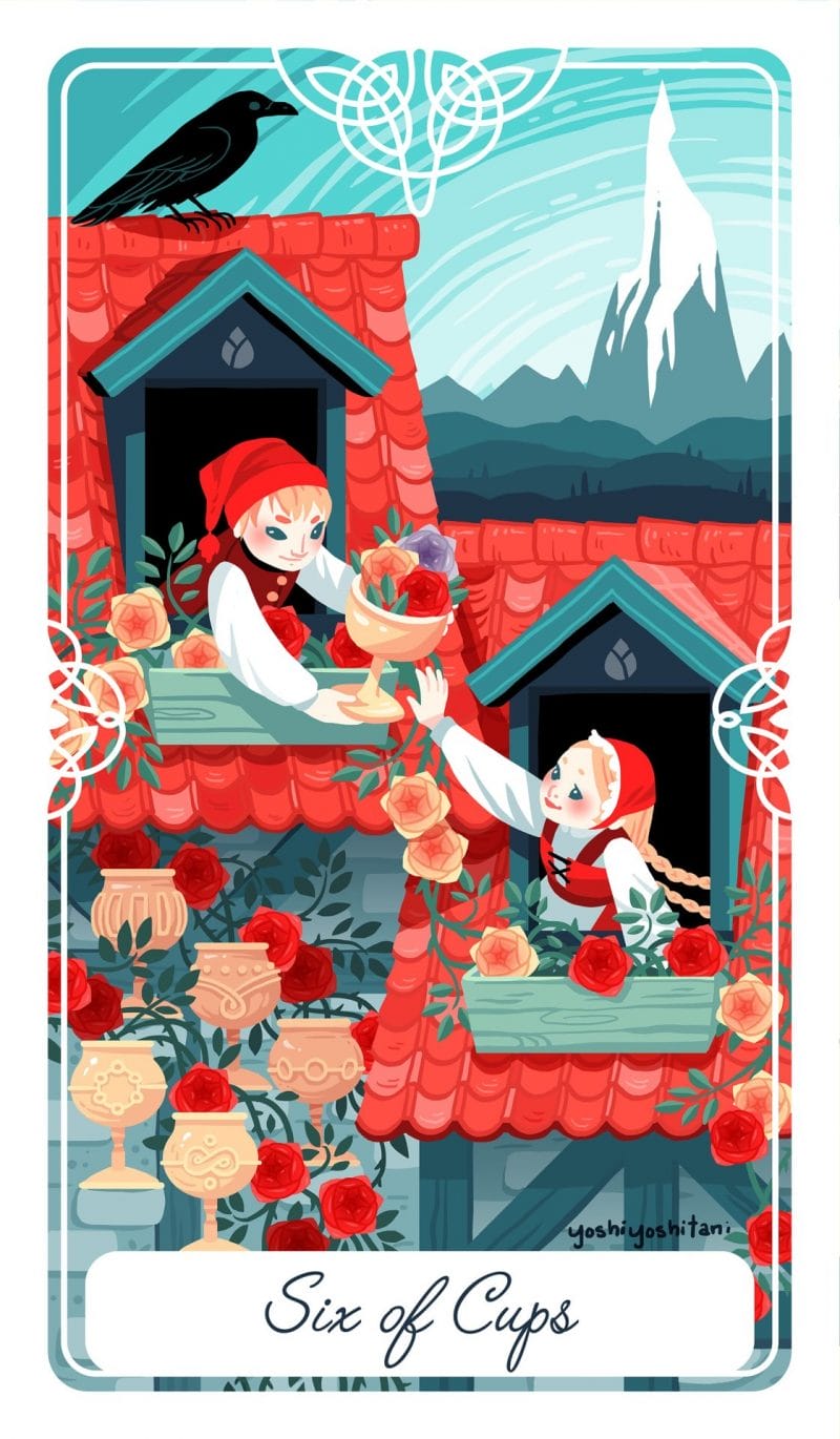 6 Of Cups cũng có thể phản chiếu trạng thái tình cảm nội tâm đang hiện diện