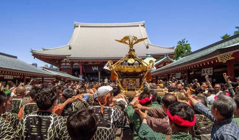 Không khí lễ hội Sanja Matsuri