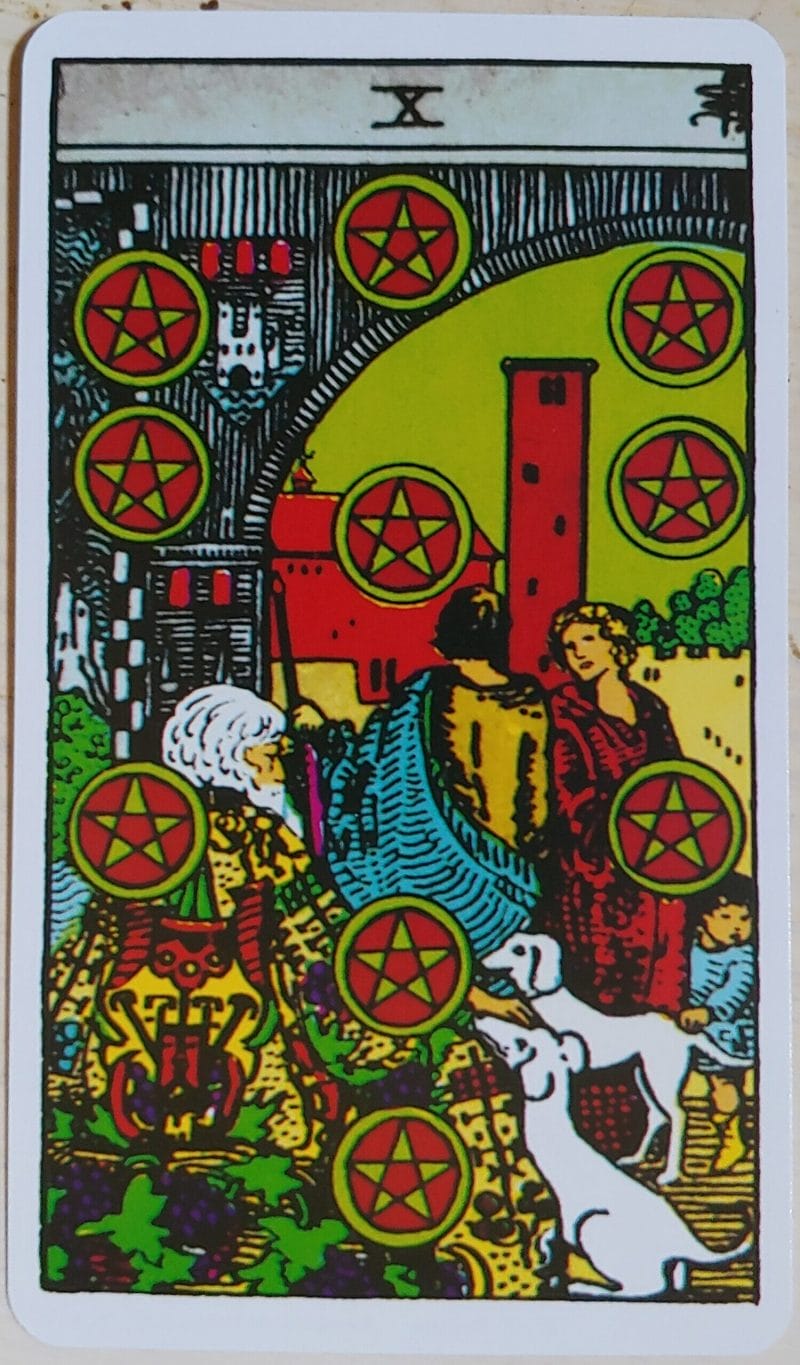 Ý nghĩa lá bài 10 of Pentacles ngược