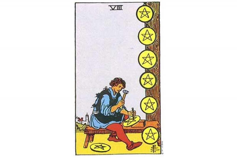Ý nghĩa tổng quan của lá 8 of Pentacles