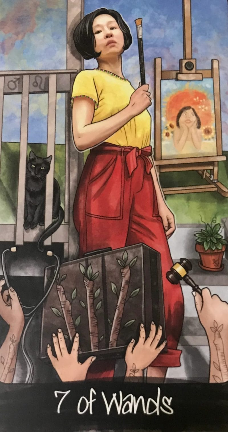 7 of Wands ngược cho thấy bạn đang lạc lối trong chính hành trình của mình