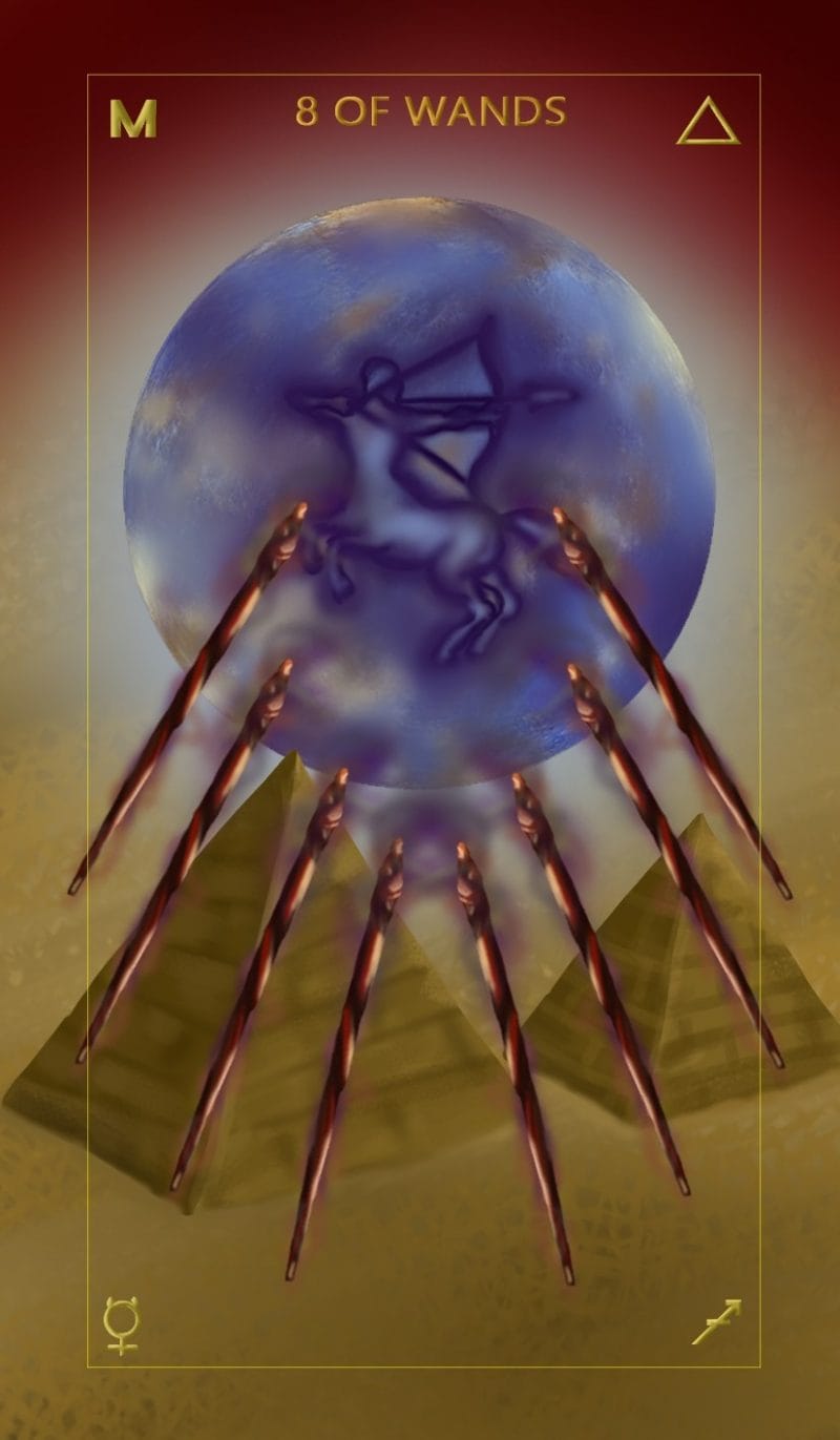 Lá 8 of Wands xuôi không mang đến tin mừng cho bạn