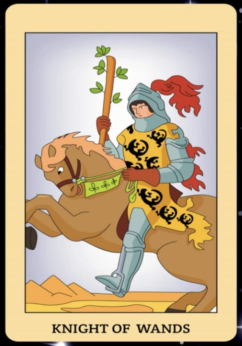 Lá bài Knight of Wands ẩn chứa rất nhiều thông điệp