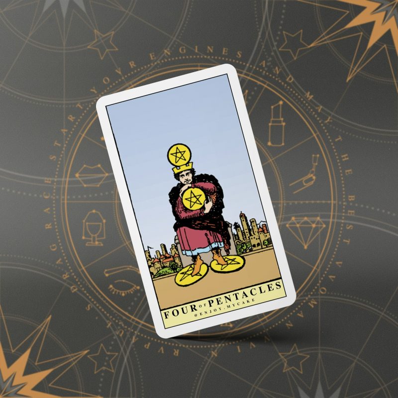 Hình ảnh lá bài 4 of Pentacles trong Tarot