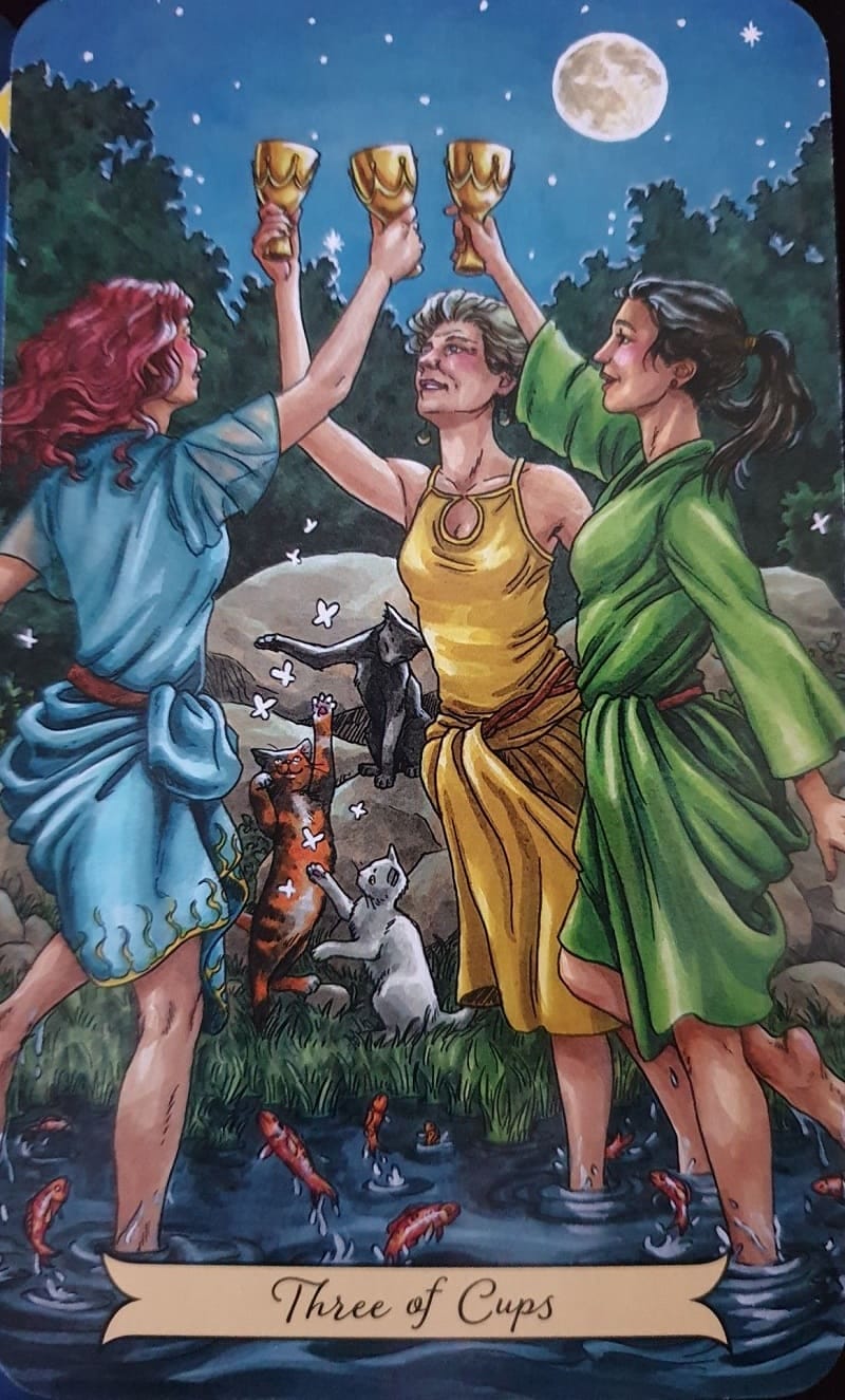 Những hình ảnh ẩn dụ trong lá 3 Of Cups