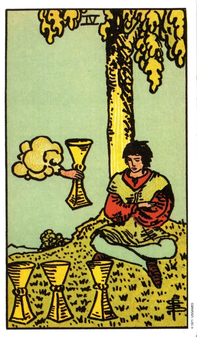 Sự chán nản và thờ ơ ở lá 4 Of Cups