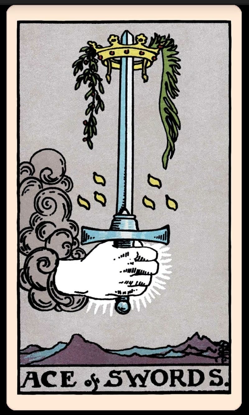 Ace of Swords là thanh kiếm đại diện cho công lý
